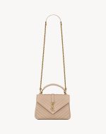 YSL College Medium in Quilted Leather